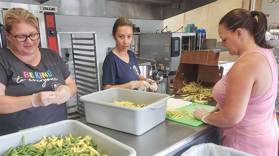 Cafeteria staff save summer’s harvest
